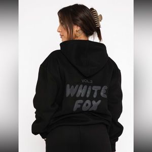 White Fox Offstage Hoodie - Color Onyx - Size S/M